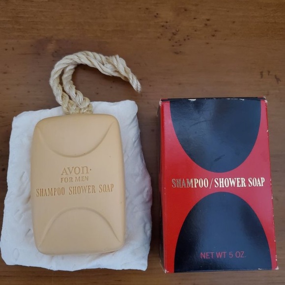 AVON FOR MEN SHAMPOO/SHOWER SOAP ON A ROPE 5 OZ. NEW IN BOX - Picture 2 of 2